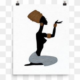 African Woman Silhouette Png, Transparent Png - african woman png