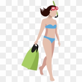 Swimsuit Clipart Swimming Clothes - Clip Art, HD Png Download - girl in bikini png