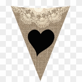 Burlap Wedding Coffee & Beverage Banners Example Image - Heart, HD Png Download - coffe stain png