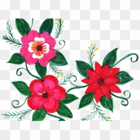 Floral Clipart Group - Flower Art Designs Colorful, HD Png Download - flower corner png