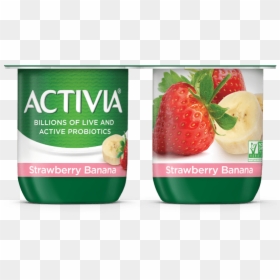 Activia Probiotic Blended Lowfat Yogurt Strawberry - Activia Strawberry Yogurt, HD Png Download - platano png
