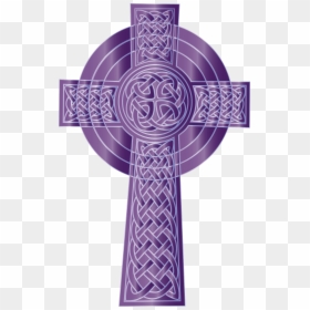 Amethyst Celtic Big Image - Cross Celtic Png, Transparent Png - purple cross png