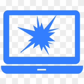 Blue Screen Png -smashed Laptop Screen, Hd Png Download, Transparent Png - blue screen png