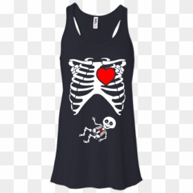 Halloween Funny Sexy Pregnant Xray Skeleton Baby Shirt, - T Shirt Roblox Skeleton, HD Png Download - funny skeleton png