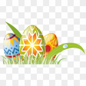 Free Png Download Easter Eggs With Grass Decoration - Easter Eggs In Grass Png, Transparent Png - easter egg border png