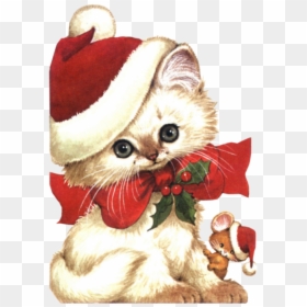 And Mouse Clip Art - Clipart Png Christmas Cats, Transparent Png - christmas cat png