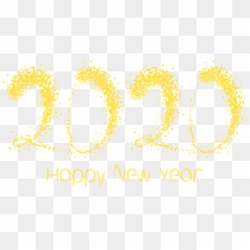 2020 Yelow Happy New Year Png Clipart Image - New Year 2020 Png, Transparent Png - happy new year clipart png