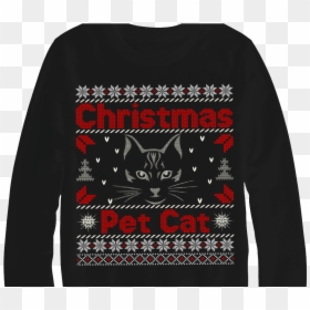 Ugly Christmas Pet Cat Sweater Design Logo Patriotic - Ugly Shirt Christmas Design, HD Png Download - christmas cat png