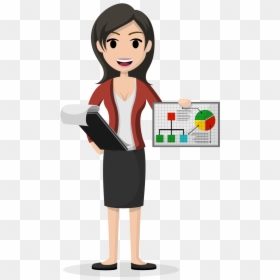 Job Woman - Female Accountant Accountant Clipart, HD Png Download - woman cartoon png