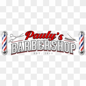 Barber Shop Logo Png - Pauly's Barber Shop Logo Png, Transparent Png - barbershop pole png