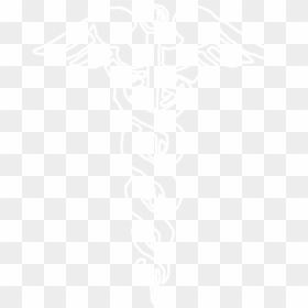 Caduceus - Medical Care - Personal Injury - Johns Hopkins Logo White, HD Png Download - medical caduceus png