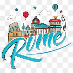 Bath Drawing Roman Royalty Free - Cartoon Rome Clipart, HD Png Download - roma png