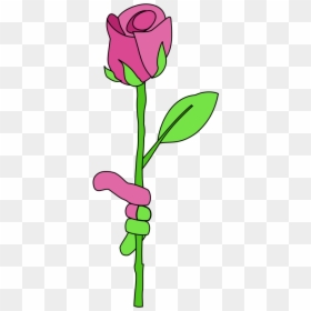 A Rose With A Gummy Worm Wrapped Around Its Stem - Hybrid Tea Rose, HD Png Download - gummy worms png