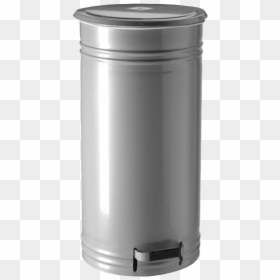 Classic Stainless Steel Pedal Operated Bin - Cylinder, HD Png Download - bin png
