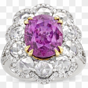 Boysenberry Pink Ceylon Sapphire Ring, - Diamond, HD Png Download - diamond png images