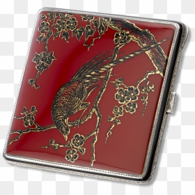 German Silver And Enamel Cigarette Case - Enamel Cigarette Case Sterling, HD Png Download - cigarette box png