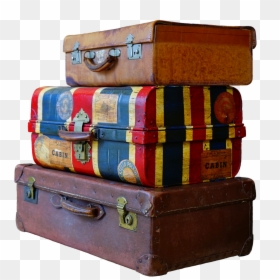 Old Travel Bag Png, Transparent Png - suitcases png