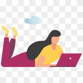 Illustration, HD Png Download - girl laying down png