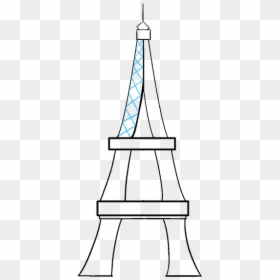 How To Draw Eiffel Tower - Line Art, HD Png Download - paris tower png