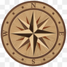 Compass Rose, HD Png Download - wooden floor png