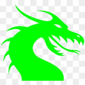 Green Dragon Svg Clip Arts - Dragon Head Silhouette, HD Png Download - dragon .png