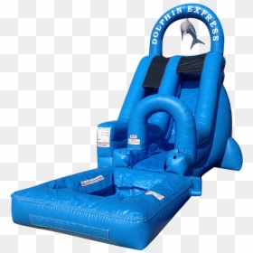 Dolphon-express Waterslide - Dolphin Express Inflatable Slide, HD Png Download - waterslide png
