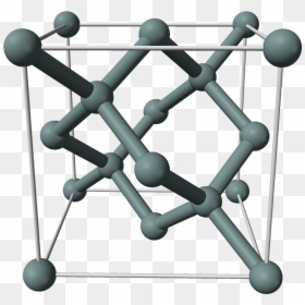 Silicon Unit Cell 3d Balls - Silicon Single Crystal Structure, HD Png Download - 3d diamond png