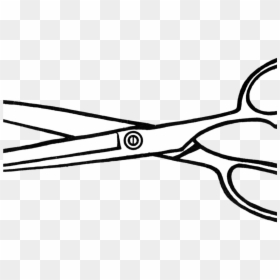 Vintage Scissor Black And White, HD Png Download - hair cutting scissors png