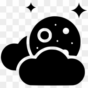 Forecast Clouds Moon Night - Animale A Blanco Y Negro Animados, HD Png Download - night clouds png