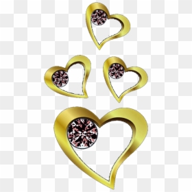#gold #goldhearts #golden #bling #blingbling #diamonds - Heart, HD Png Download - diamon png