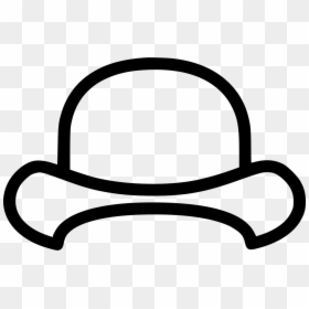 Bowler Hat - Line Art, HD Png Download - derby hat png