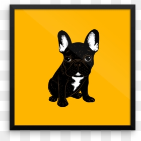 Art Print French Bulldog Art, HD Png Download - bulldog face png