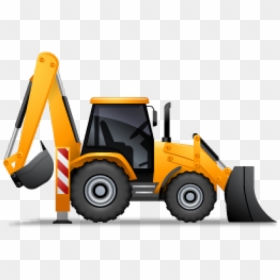 Construction Clipart Backhoe - Front End Loader Backhoe Clip Art, HD Png Download - backhoe png