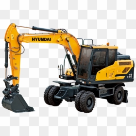 Backhoe Vector Digger Jcb - Hyundai Hw140, HD Png Download - backhoe png