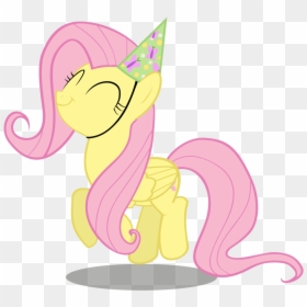 Party Hat No Background - My Little Pony Birthday Fluttershy, HD Png Download - birthday .png