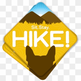 Hiking With Dogs Sticker By Mike Hosier - Traffic Sign, HD Png Download - hike png