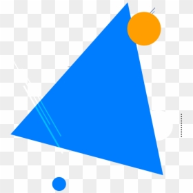 Triangle, HD Png Download - blue abstract png