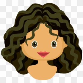 Transparent Curly Clipart - Curly Haired Clip Art, HD Png Download - hair clip art png