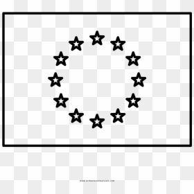 European Union Flag Coloring Page - Eu Flag Black And White, HD Png Download - european union flag png