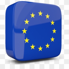 Glossy Square Icon 3d - Star, HD Png Download - european union flag png