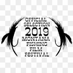 Mtff 2019 Os Badge-black - Illustration, HD Png Download - fish black and white png