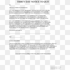Eviction Notice Png - 30 Day Eviction Notice California, Transparent Png - 60 day money back guarantee png