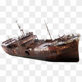 Transparent Shipwreck Png - Sunken Ship No Background, Png Download - ship steering wheel png