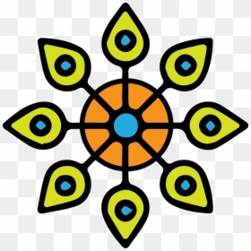 Transparent Yoga Symbol Png - Circle With Lines Symbol, Png Download - ship steering wheel png