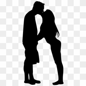 Kiss Silhouette Intimate Relationship - Kiss Good Night Gif, HD Png Download - lips kiss png