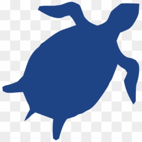 Sea Turtle Cobalt Blue Silhouette Clip Art - Blue Turtle Clipart, HD Png Download - sea turtle clipart png