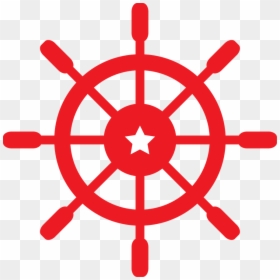 Red Ship Wheel Clipart - Ship Wheel Transparent Background, HD Png Download - nautical wheel png