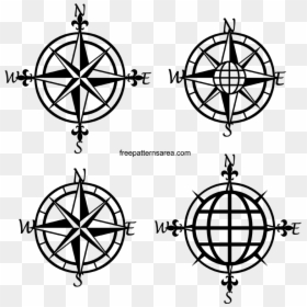 This Vintage Nautical Compass Rose Project Is Primarily - Compass Rose Svg Free, HD Png Download - nautical wheel png