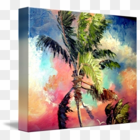 Clip Art Pallet Knife Painting - Palette Knife Palm Tree, HD Png Download - paint pallet png