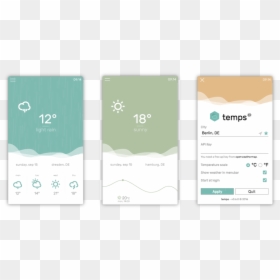 Minimalist Weather App Ios, HD Png Download - light rain png